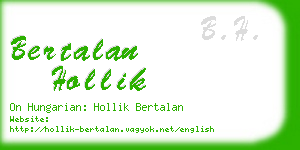 bertalan hollik business card